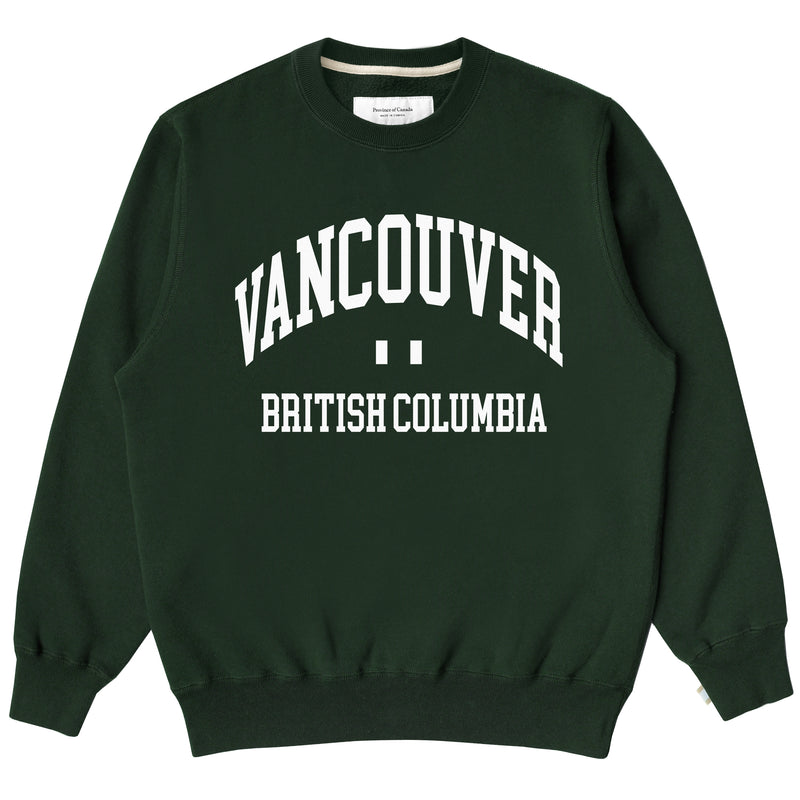 Made in Canada Vancouver British Columbia Fleece Sweatshirt Forest - Unisex - Province of Canada