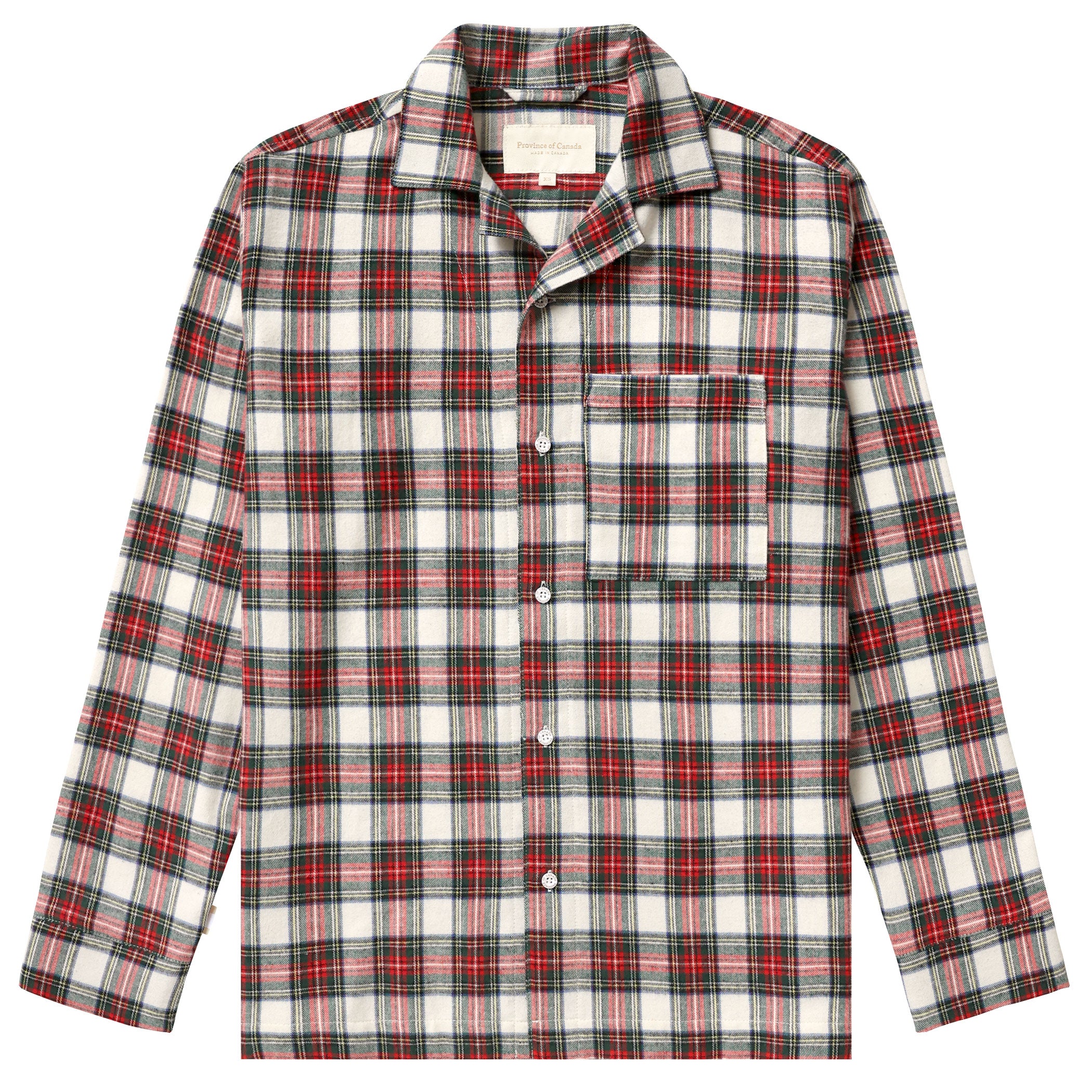 Made in Canada 100% Cotton Marley Plaid Flannel Pyjama Shirt - Unisex - Province of Canada 