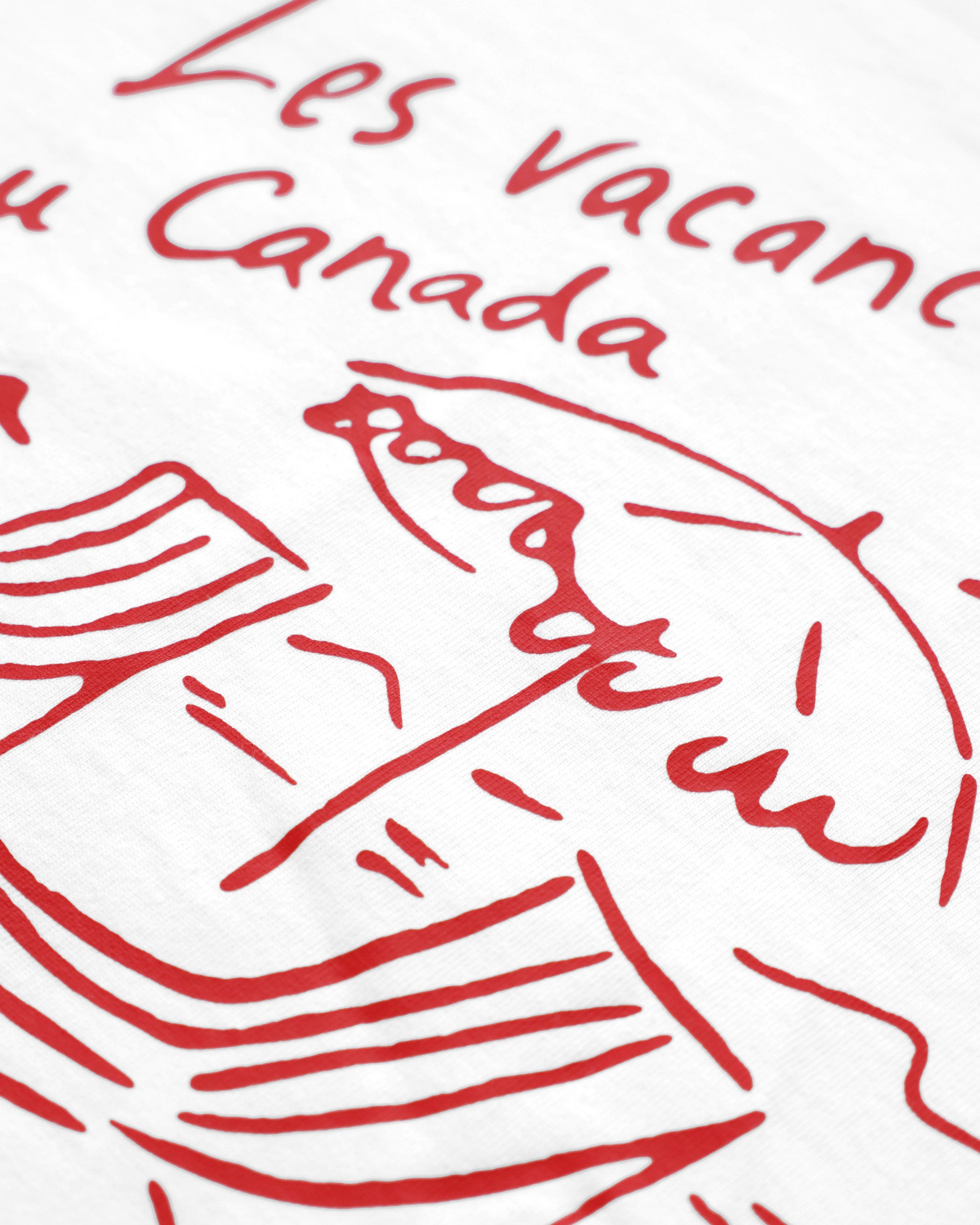 Made in Canada 100% Organic Cotton Les Vacances Tee White - Unisex - Province of Canada