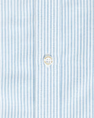 Made in Canada 100% Cotton Oxford  Stripe Button Down Shirt Light Blue - Unisex - Province of Canada