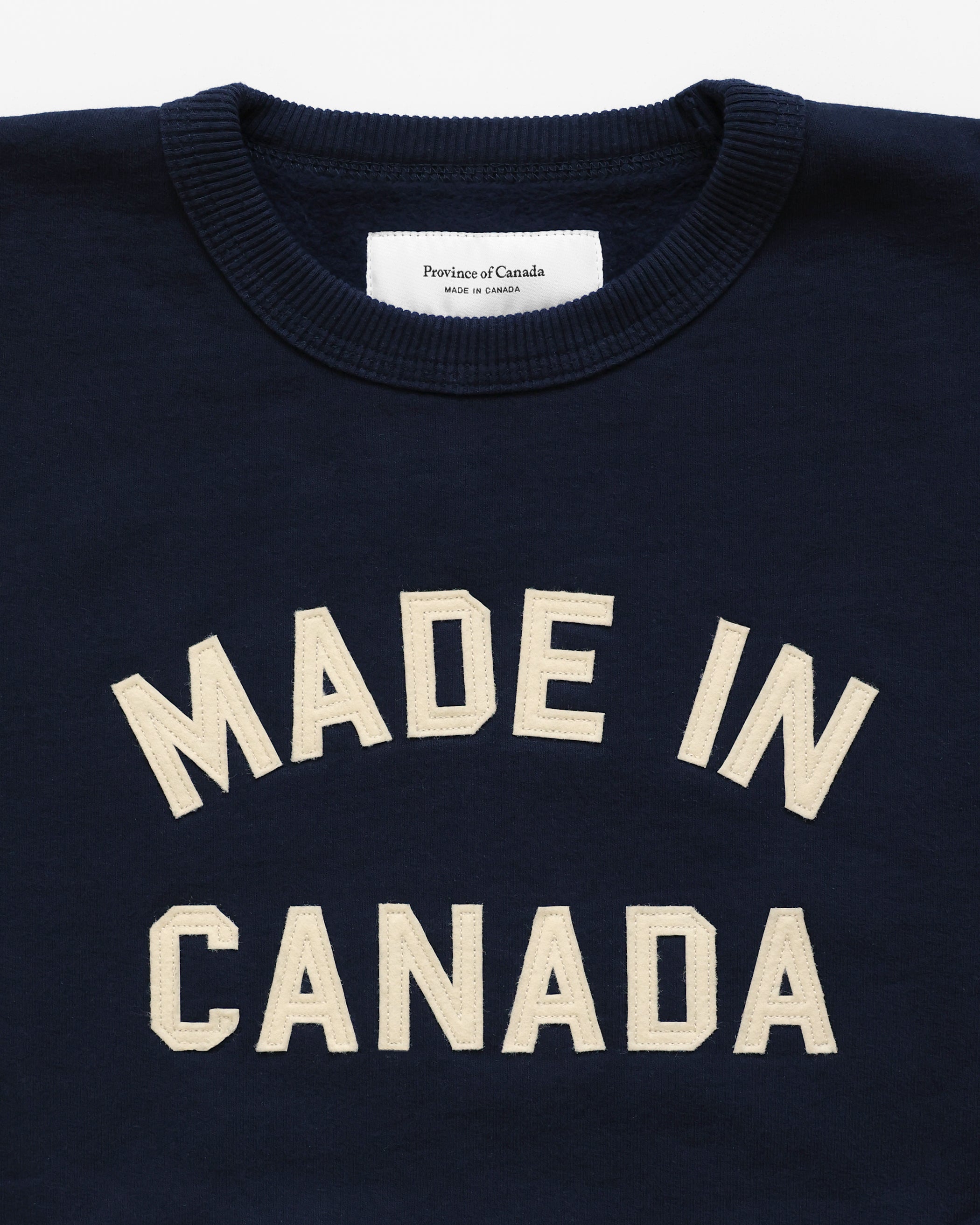 100% Cotton Fleece Made in Canada Sweatshirt Navy - Unisex - Province of Canada