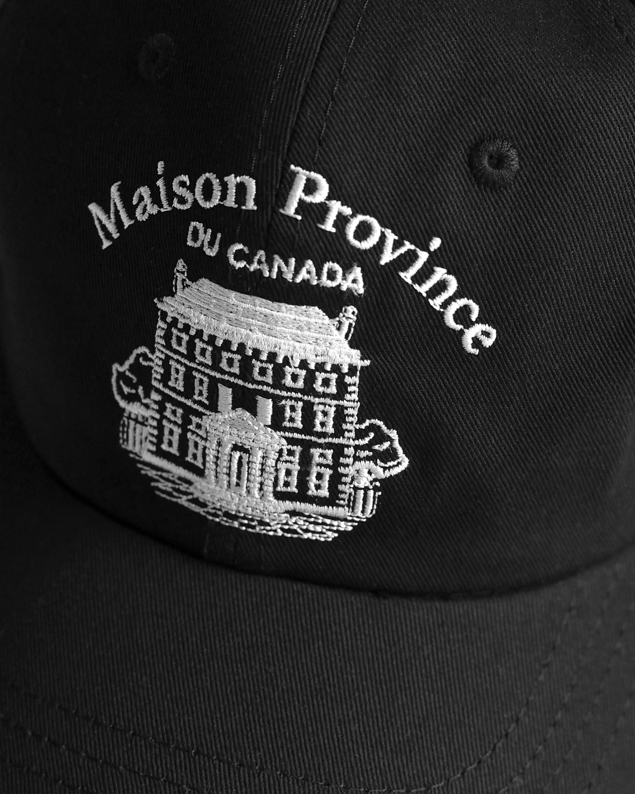 Made in Canada 100% Cotton Maison Baseball Hat Black - Province of Canada 
