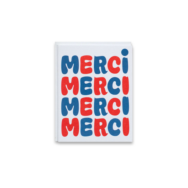 Bubble Merci Thank you Greeting Card - Made in Canada - Province of Canada