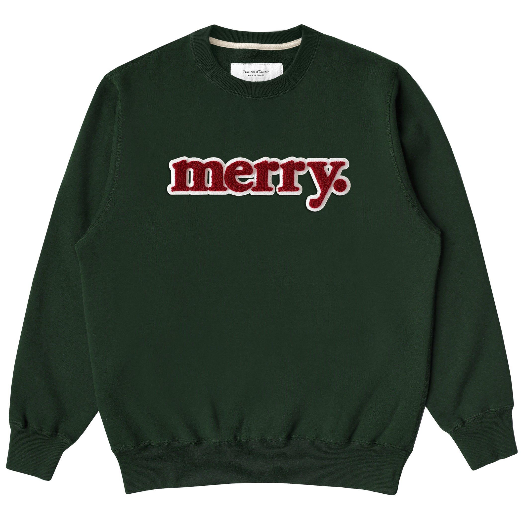 Made in Canada Christmas Fleece Merry Sweatshirt Forest Unisex - Province of Canada