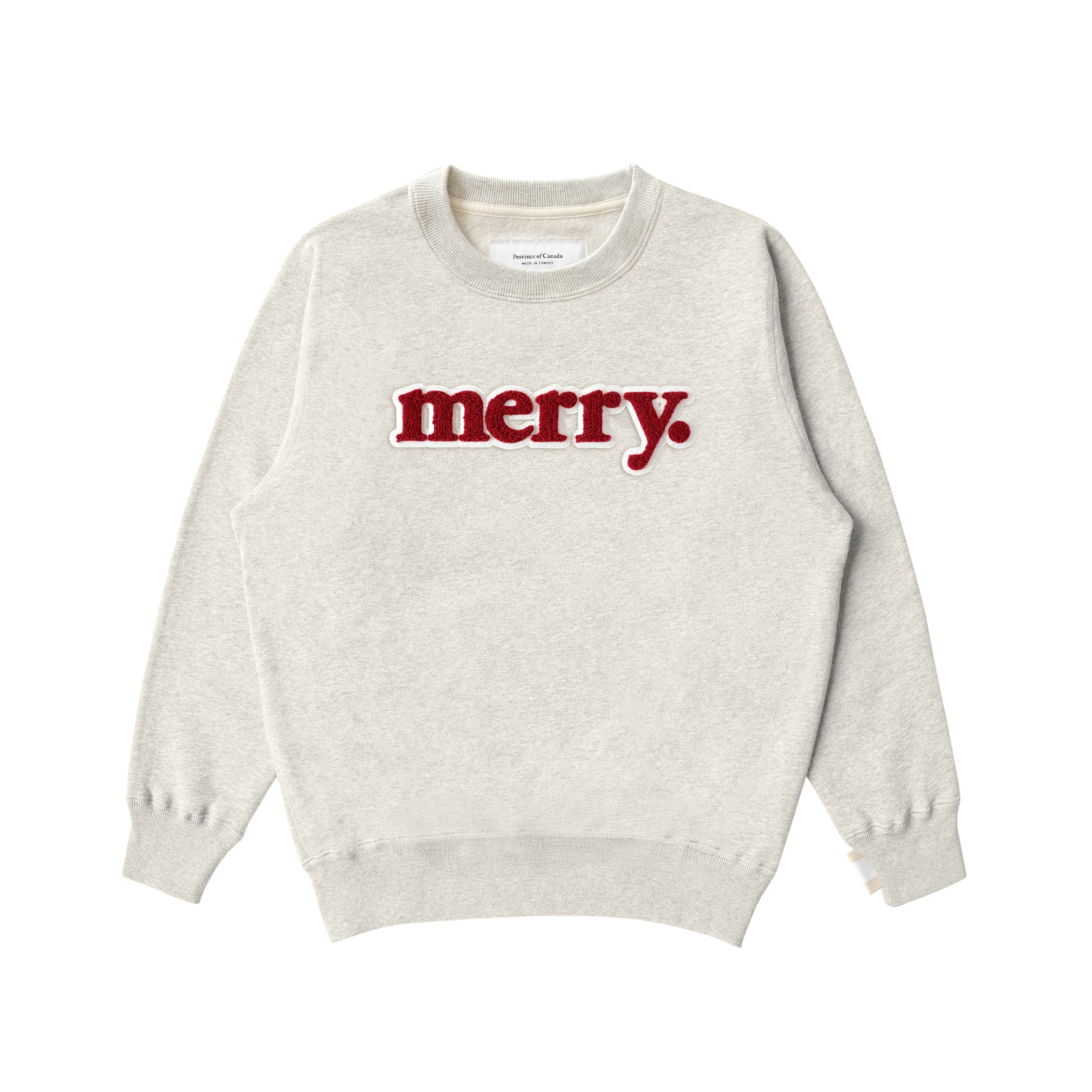 Made in Canada Christmas Sweater Kids Merry Sweatshirt Eggshell - Unisex - Province of Canada 