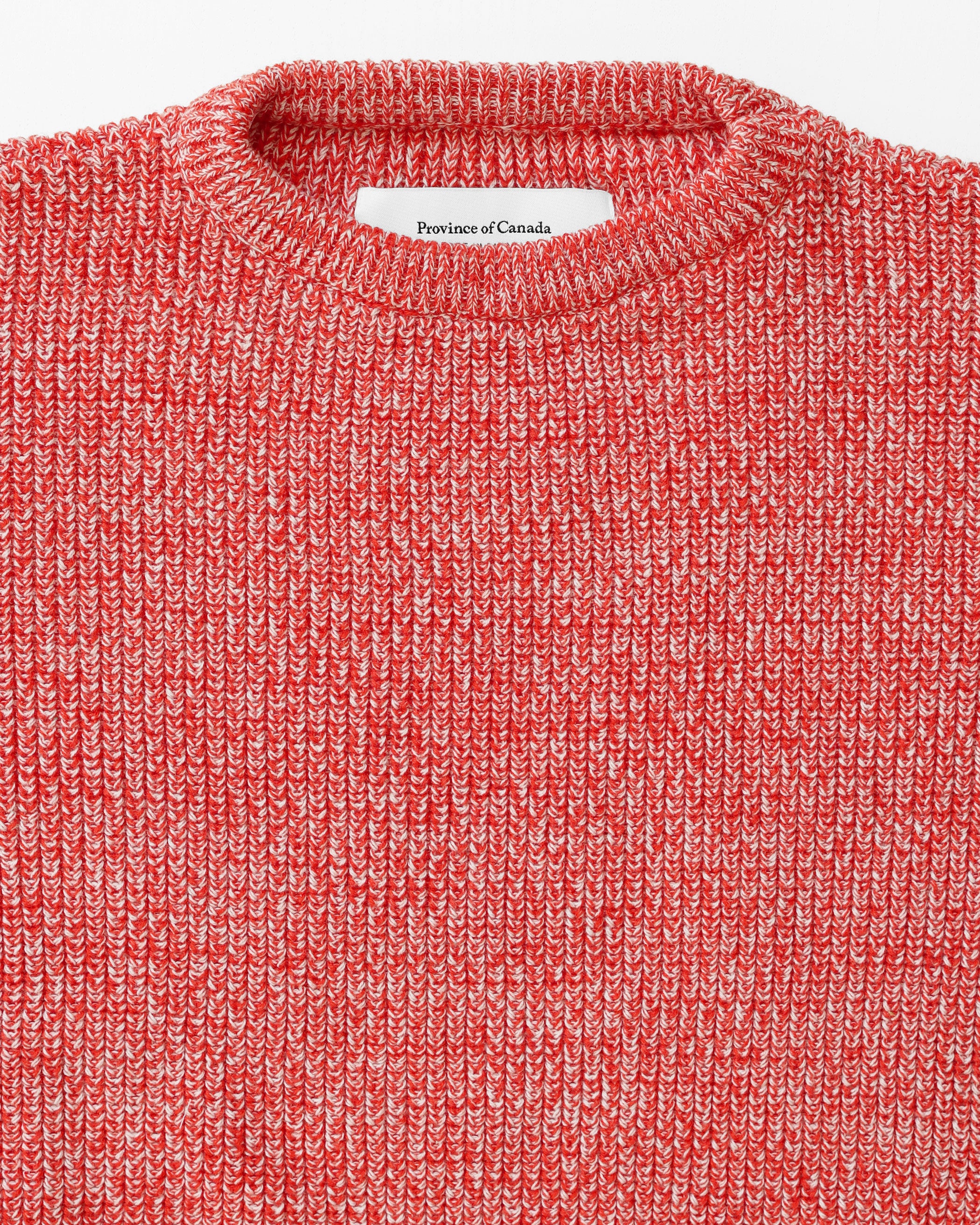 Made in Canada 100% Cotton Knit Sweater Heather Red - Unisex - Province of Canada