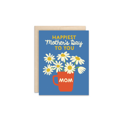 Mother's Day Flower Mug Greeting Card - Made in Canada - Province of Canada