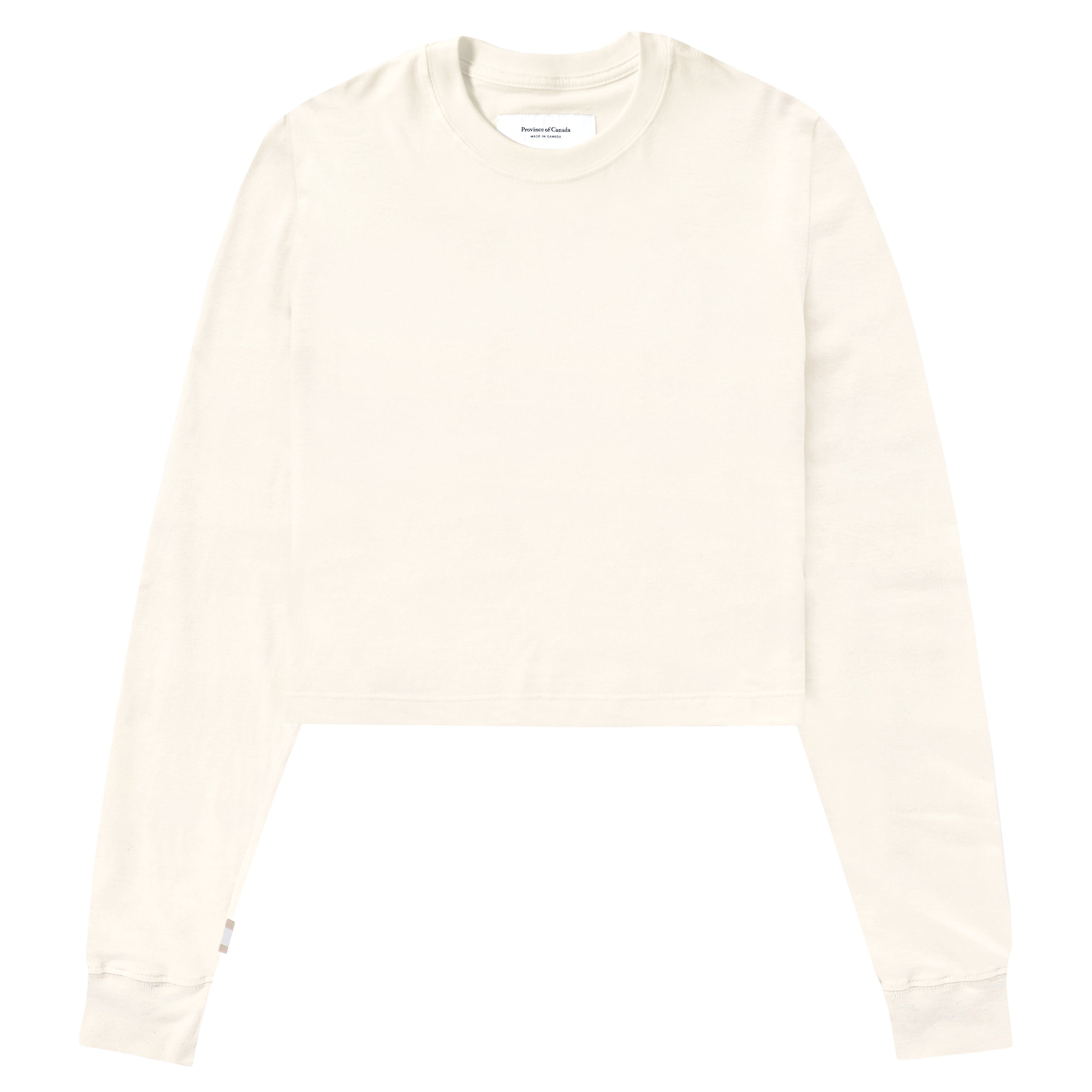 Monday Long Sleeve Crop Top Natural - Made in Canada - Province of