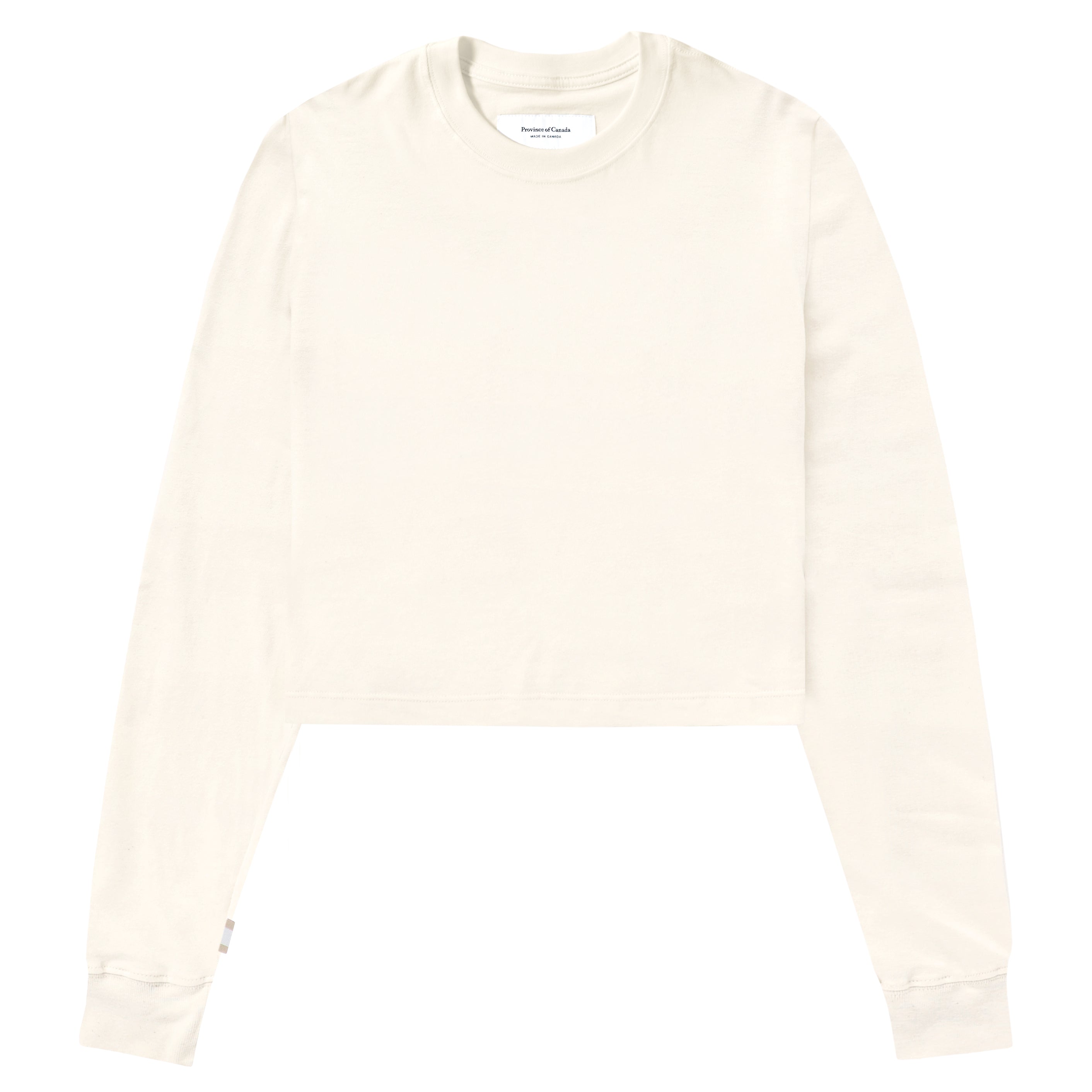 Province of Canada - Monday Long Sleeve Crop Top Natural - Made in Canada