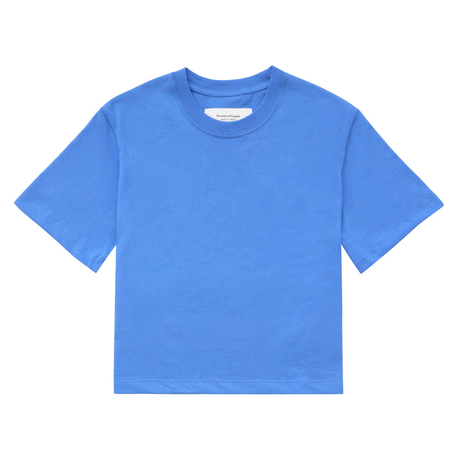 Made in Canada 100% Organic Cotton Monday Crop Top Super Blue - Province of Canada