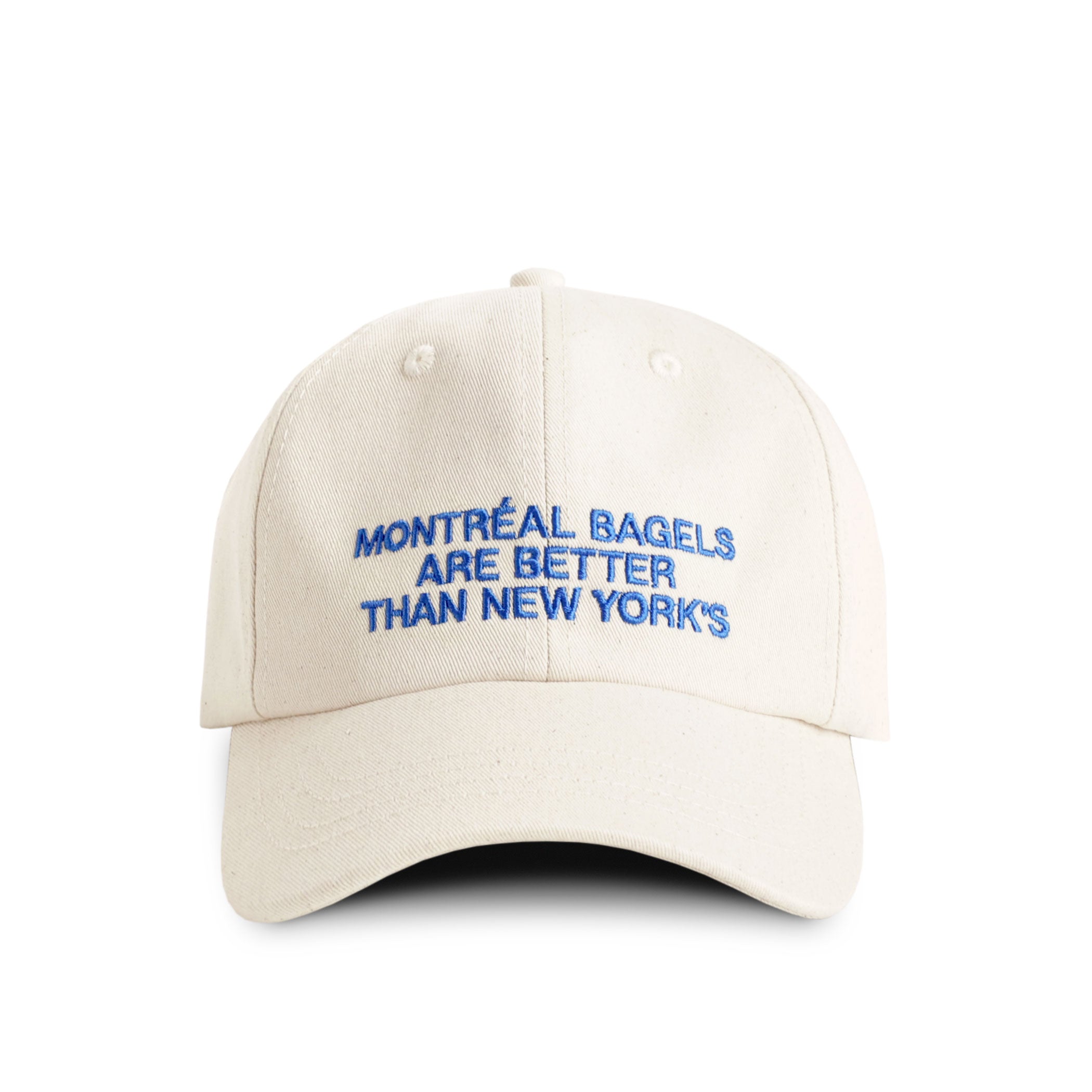 Made in Canada 100% Cotton Montreal Bagels Baseball Hat Natural Cream - Province of Canada