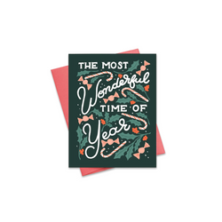 Most Wonderful Time Holiday Greeting Card - Made in Canada - Province of Canada