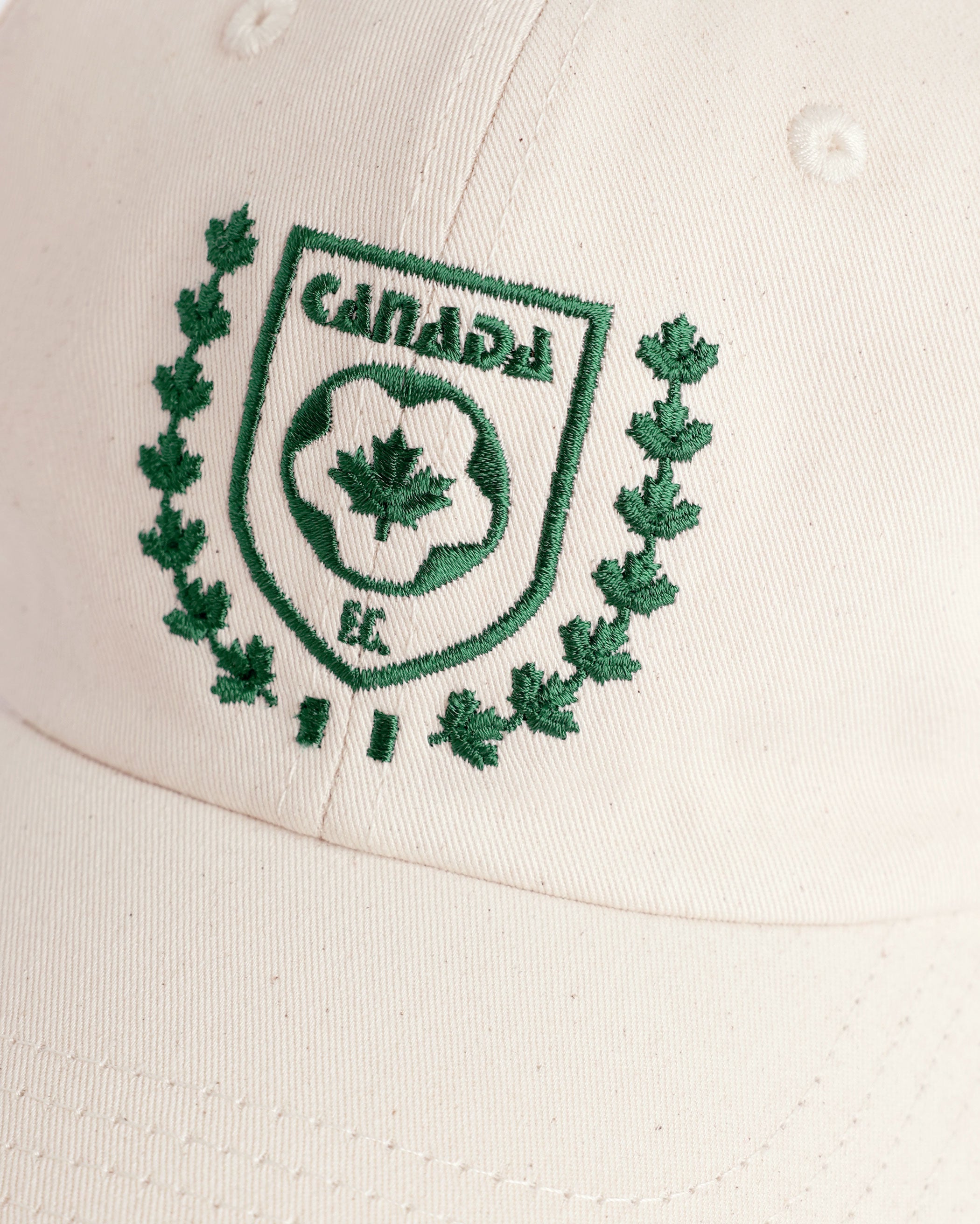 Made in Canada 100% Cotton Natural Forest Crest Baseball Hat - Province of Canada