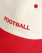 Made in Canada 100% Cotton Red Natural Football Helvetica Baseball Hat - Province of Canada