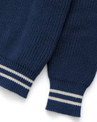 Made in Canada 100% Cotton Knit Cardigan Marine - Unisex - Province of Canada