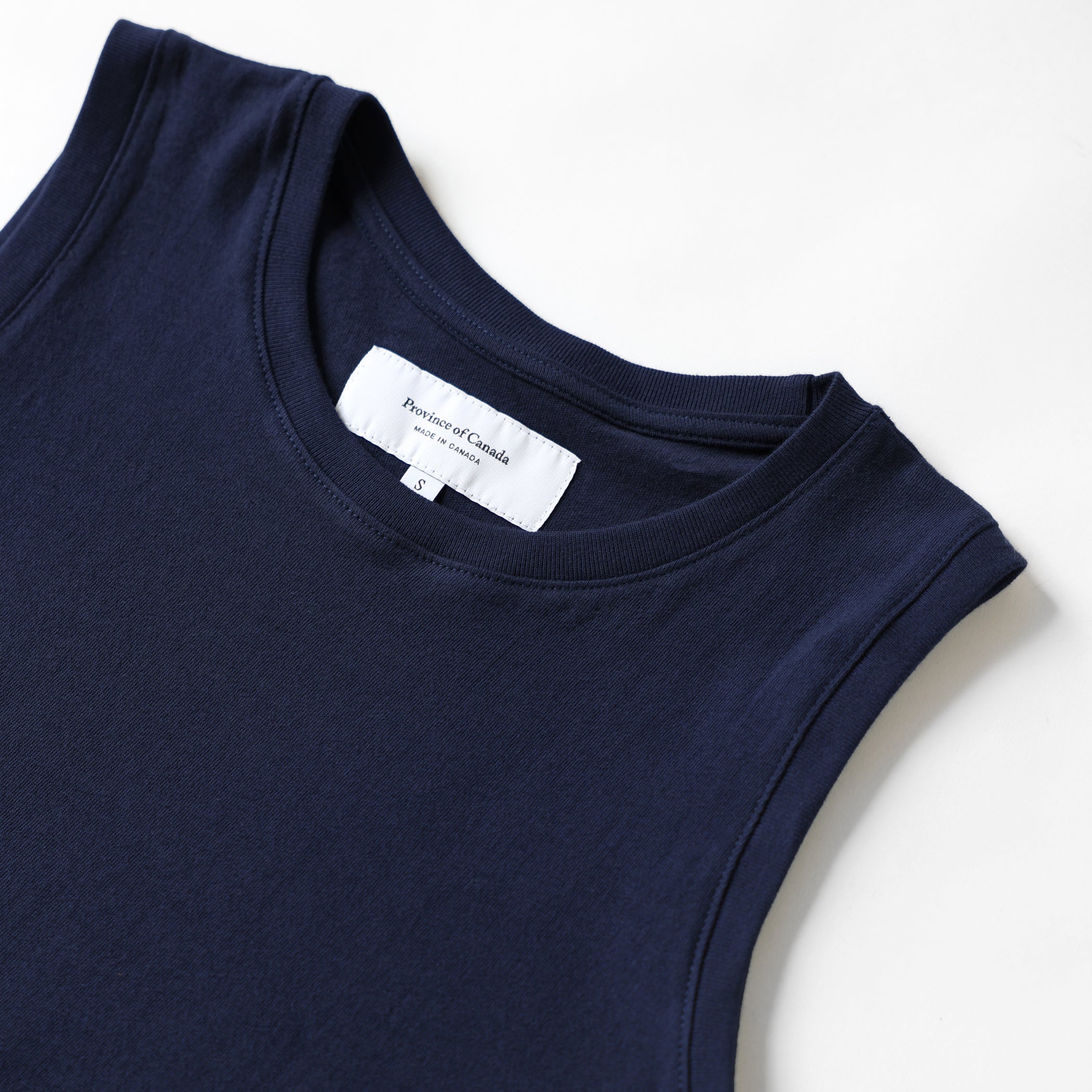 Made in Canada Organic Cotton Tuesday Tank Crop Top Navy - Province of Canada