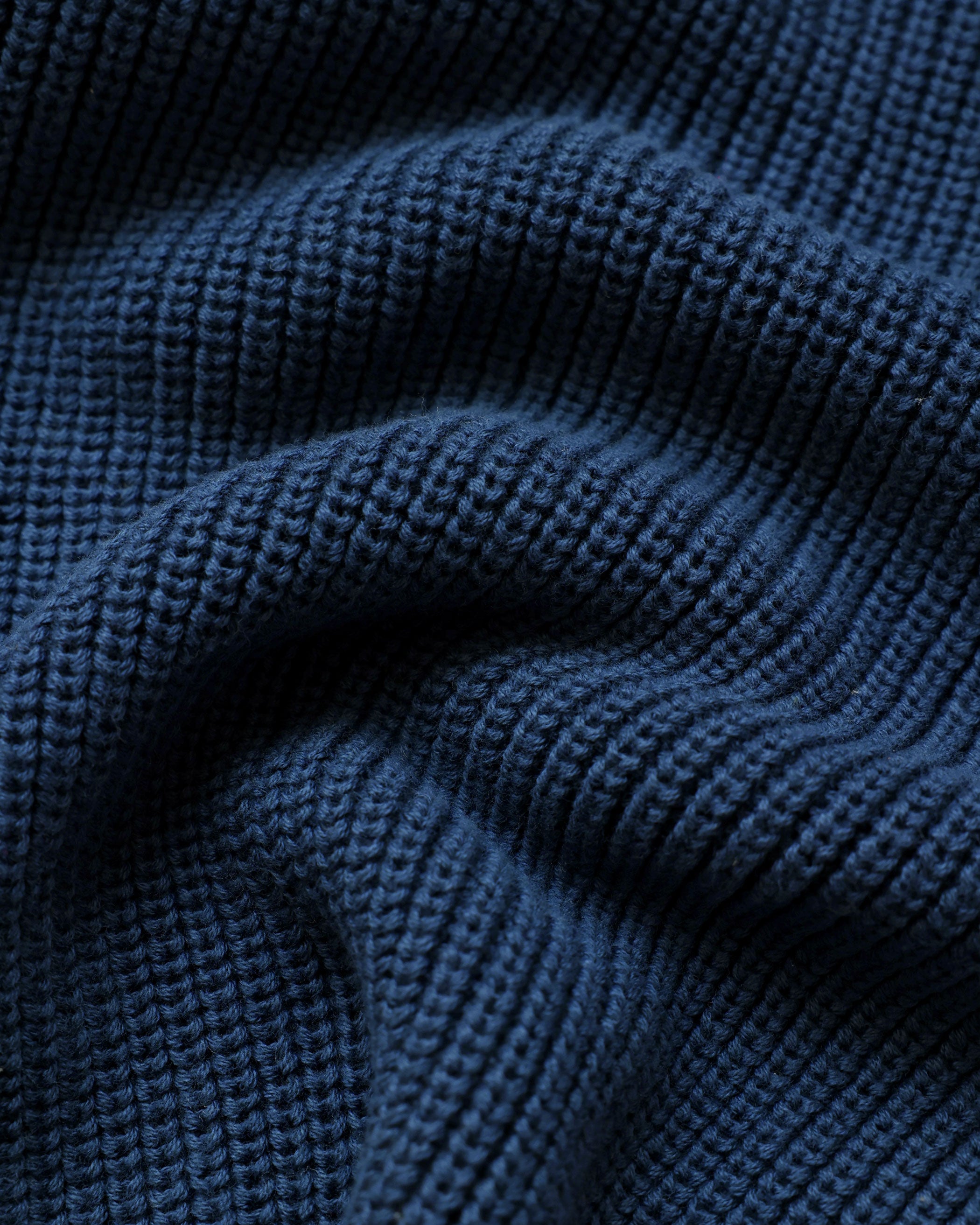 Made in Canada 100% Cotton Knit Half Zip Sweater Marine - Unisex - Province of Canada