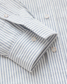 Made in Canada 100% Cotton Oxford Stripe Shirt Navy - Unisex - Province of Canada