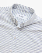 Made in Canada 100% Cotton Oxford Stripe Shirt Navy - Unisex - Province of Canada