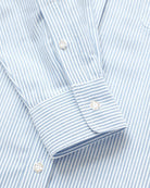 Made in Canada 100% Cotton Oxford  Stripe Button Down Shirt Royal Blue - Unisex - Province of Canada