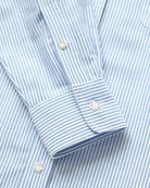Made in Canada 100% Cotton Oxford  Stripe Button Down Shirt Royal Blue - Unisex - Province of Canada
