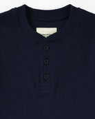 Made in Canada - Almost Pyjama Rib Henley Navy - Unisex - Province of Canada