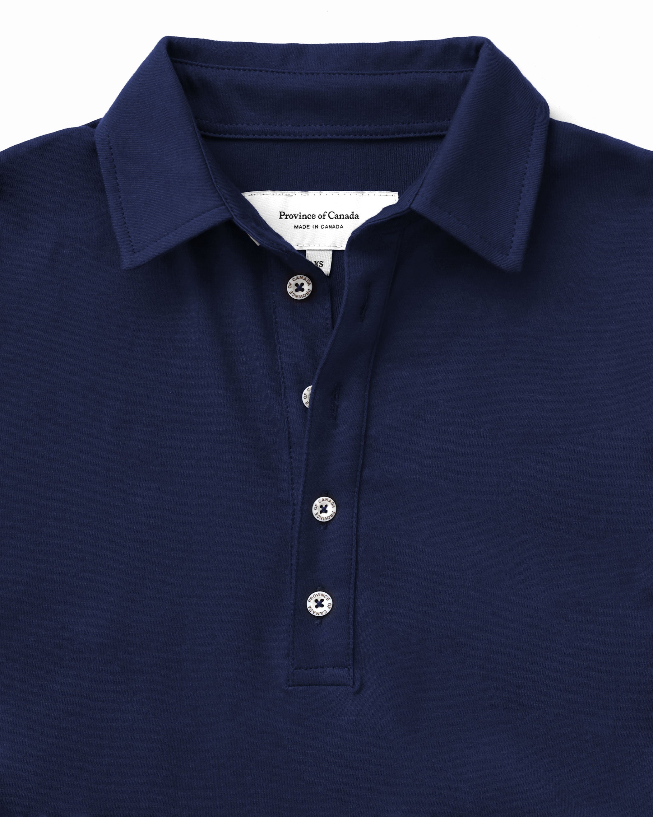 Sunday Polo Long Sleeve Dress Navy - Made in Canada - Province of