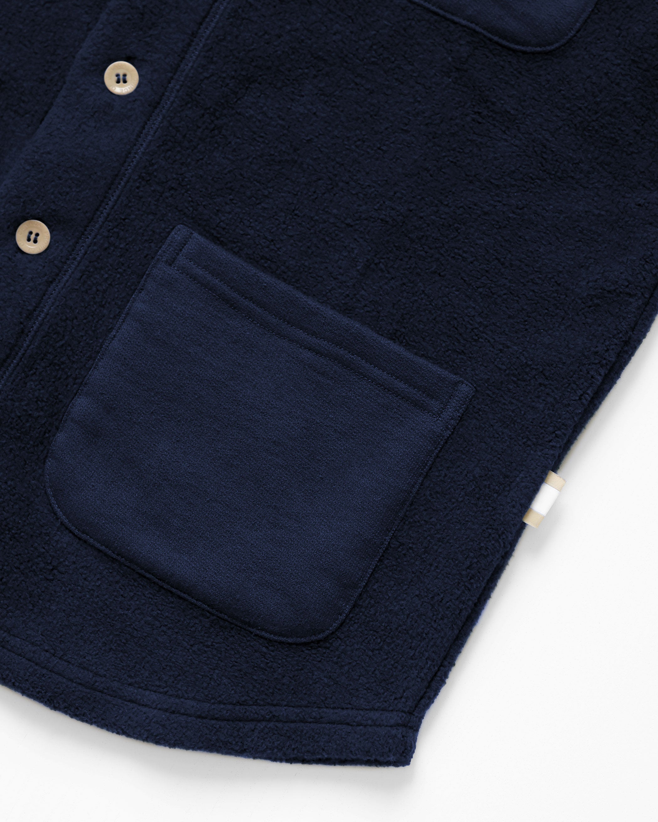 Reverse Fleece Overshirt Navy - Unisex - Made in Canada - Province