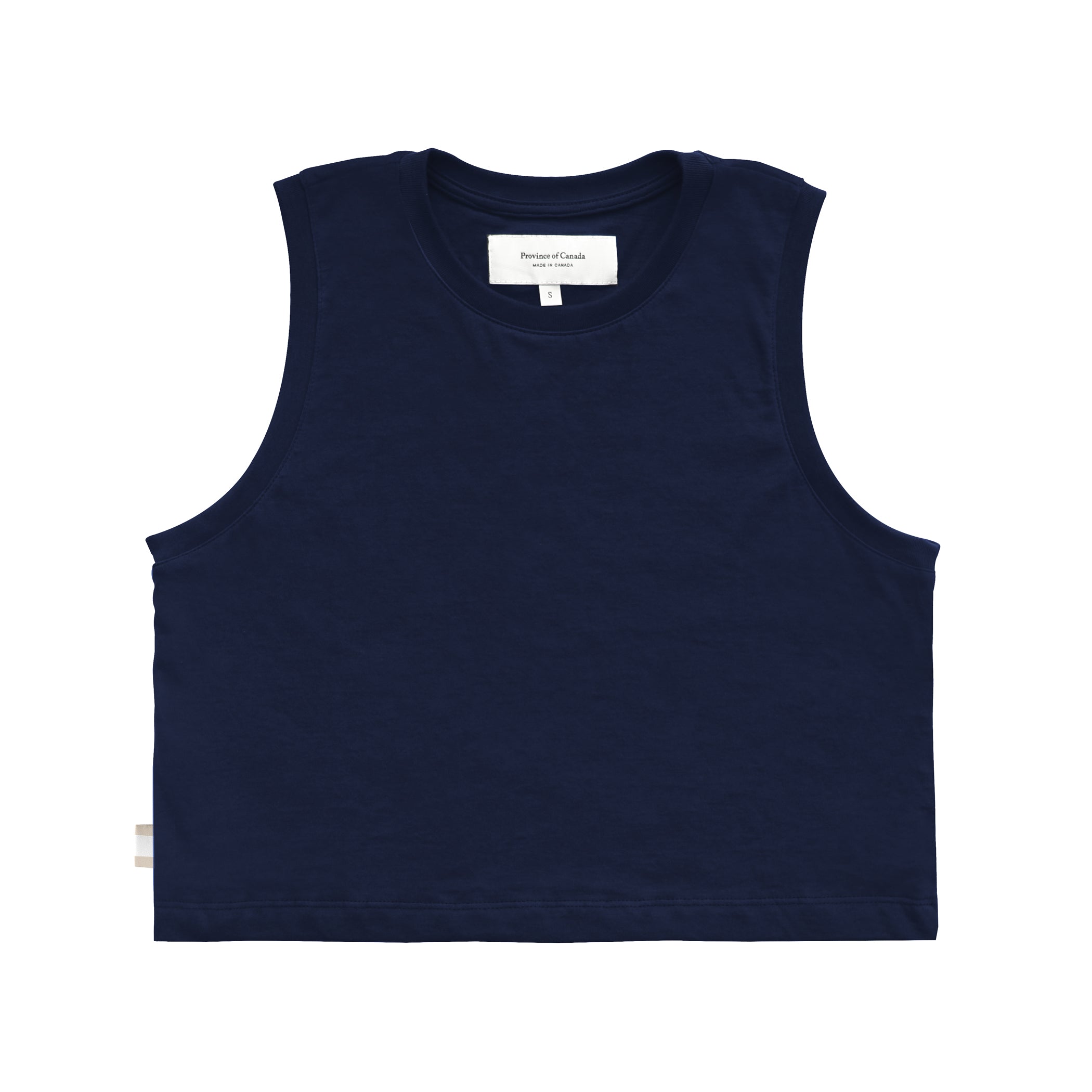 Made in Canada Organic Cotton Tuesday Tank Crop Top Navy - Province of Canada
