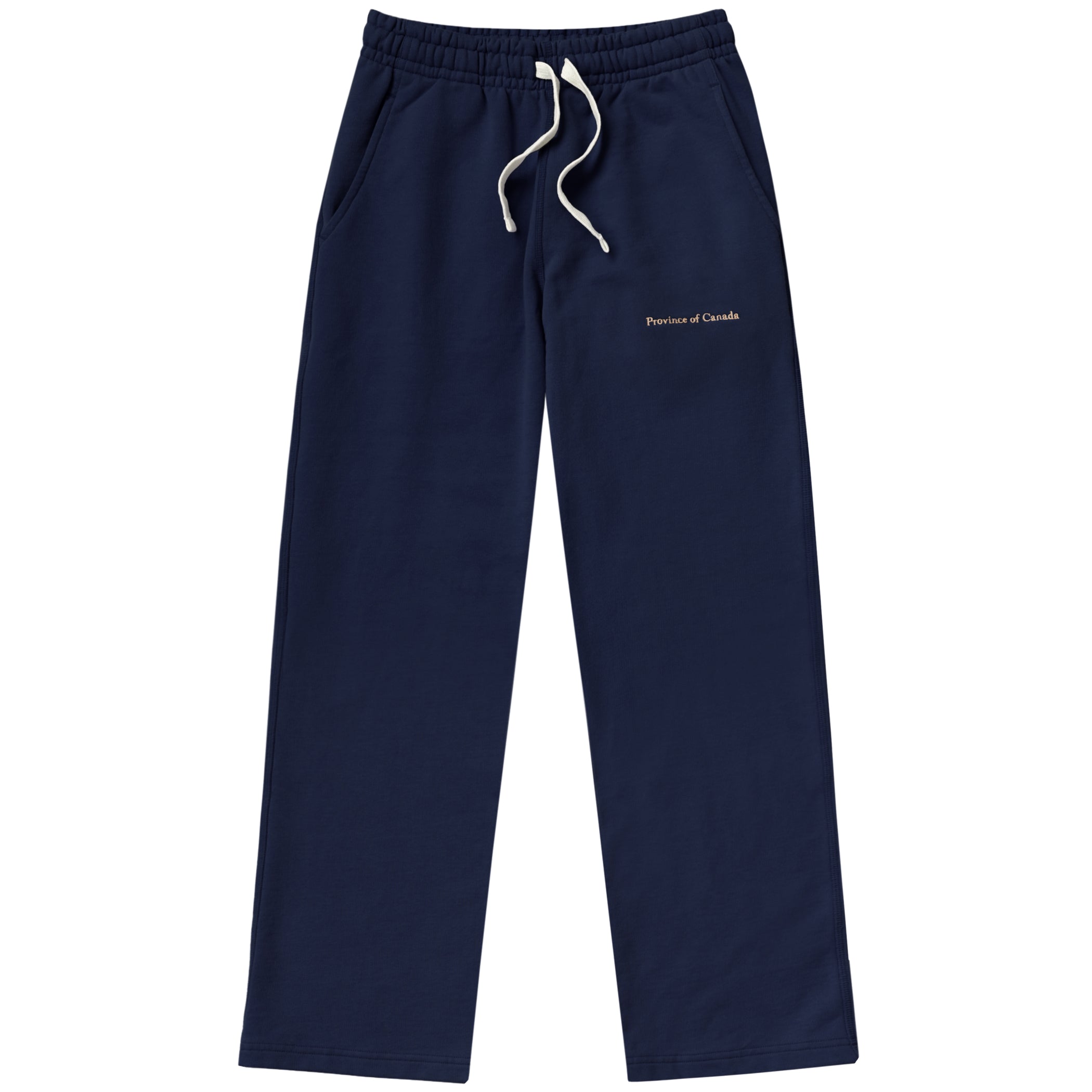 Made in Canada 100% Cotton Wide Leg French Terry Sweatpant Navy - Unisex - Province of Canada