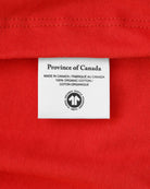 Made in Canada 100% Organic Cotton Monday Long Sleeve Crop Top Red - Unisex - Province of Canada 