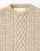 Made in Canada 100% Cotton Ivy Cable Knit Sweater Heather Beige - Unisex - Province of Canada