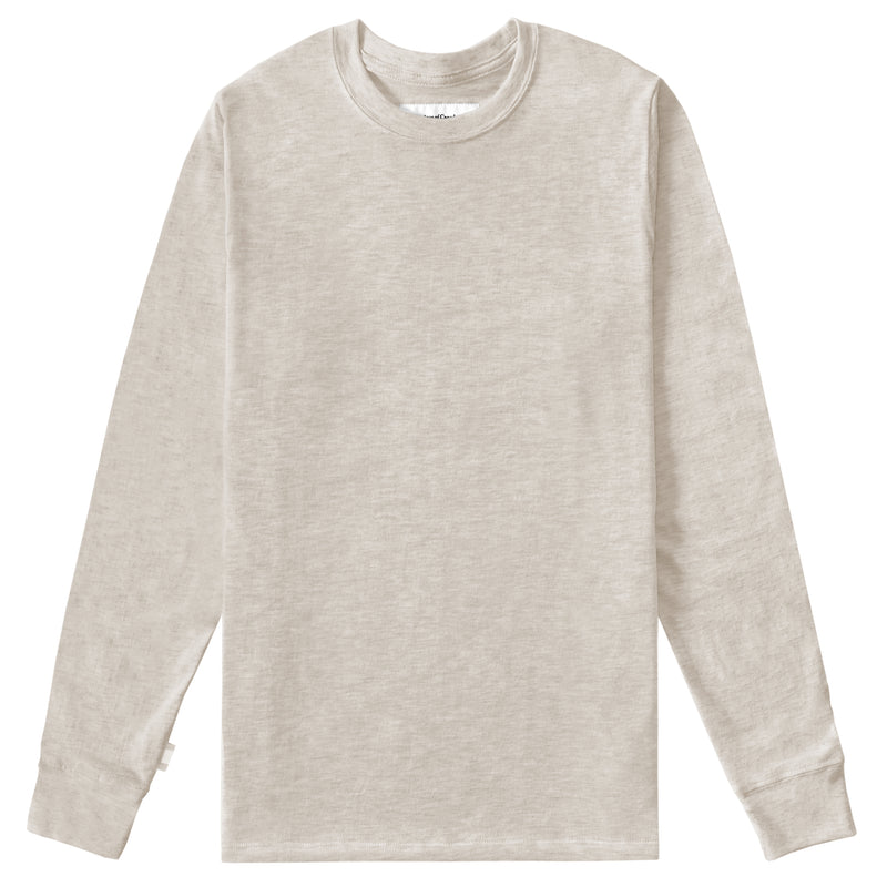 Made in Canada 100% Cotton Monday Long Sleeve Tee Oatmeal - Unisex