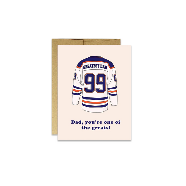 One of the Greats Hockey Father's Day Greeting Card - Made in Canada - Province of Canada