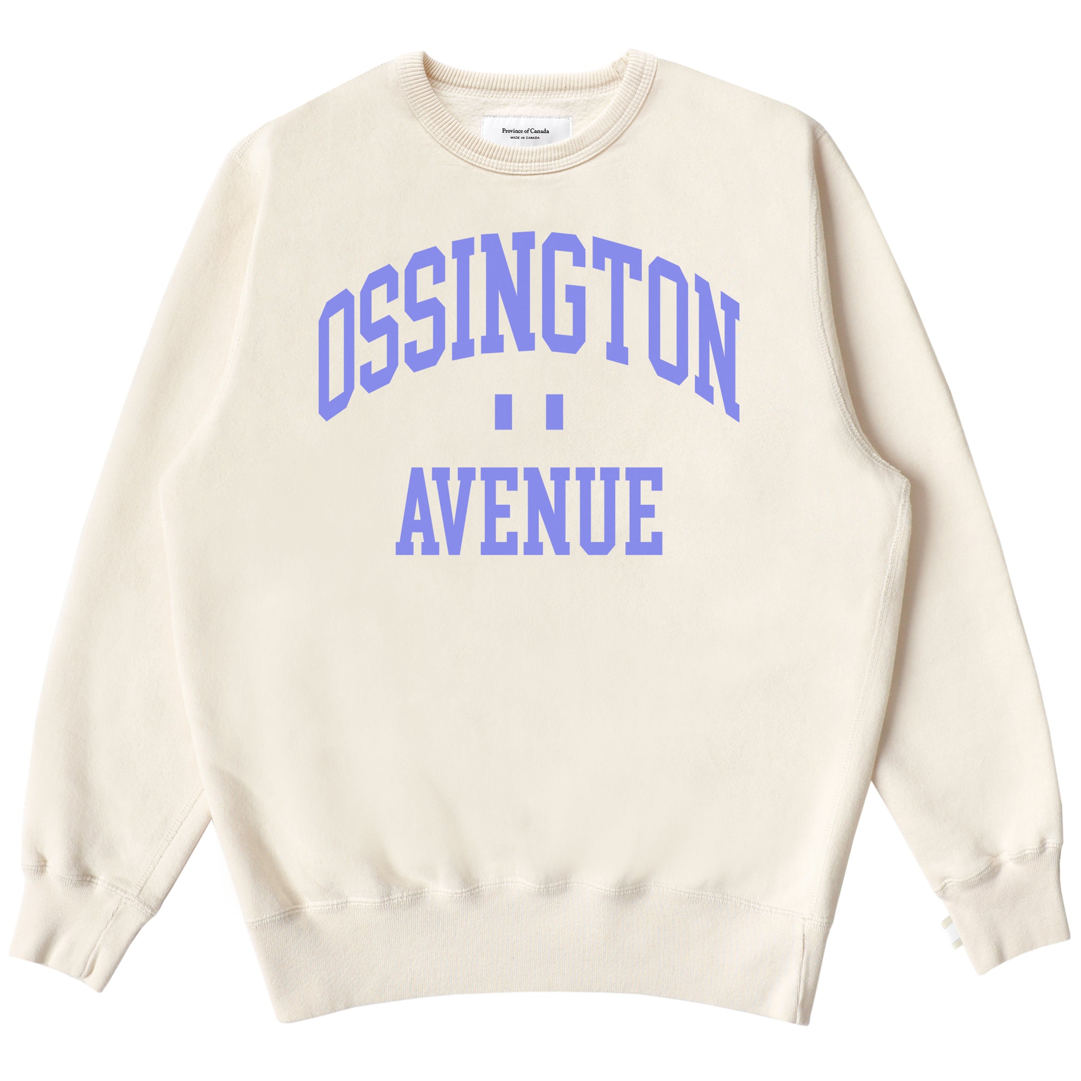Ossington Fleece Sweatshirt Cream - Made in Canada - Province of Canada