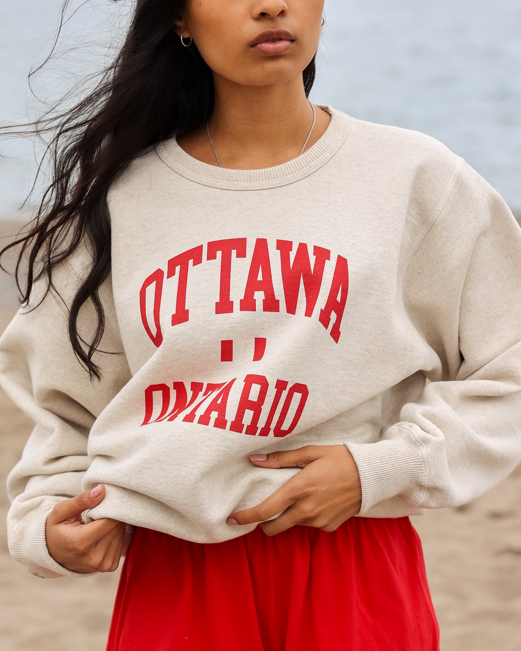 Ottawa Fleece Sweatshirt Eggshell - Made in Canada - Province of Canada