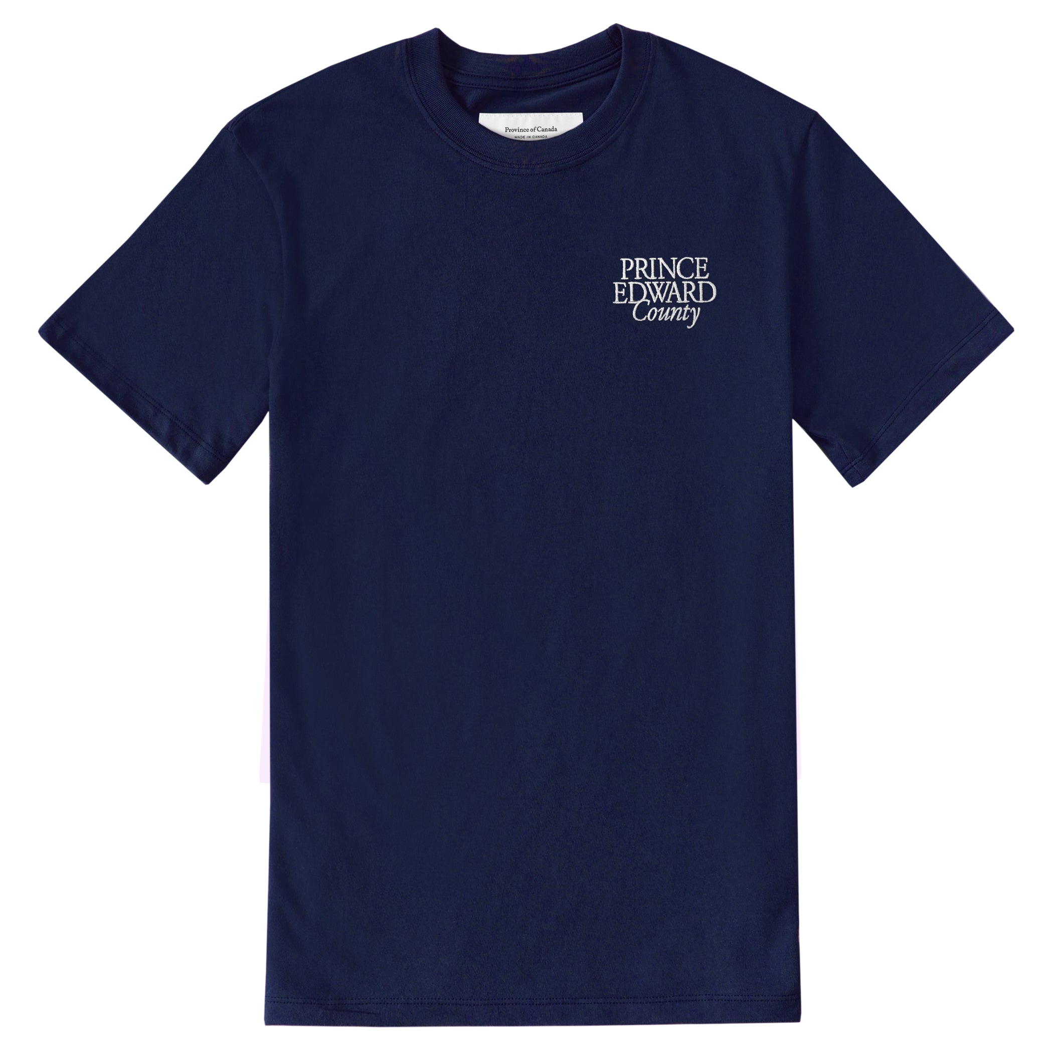 Made in Canada 100% Organic Cotton Prince Edward County Tee Navy - Unisex - Province of Canada 
