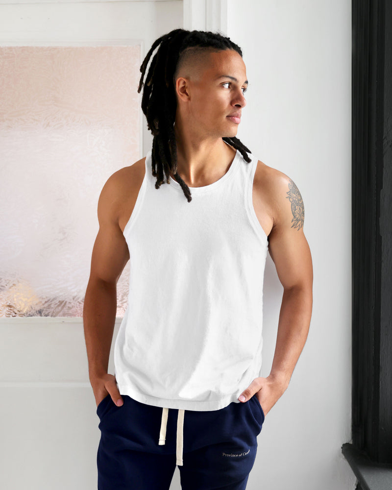 Made in Canada Organic Cotton Tuesday Tank Top White Unisex - Province of Canada