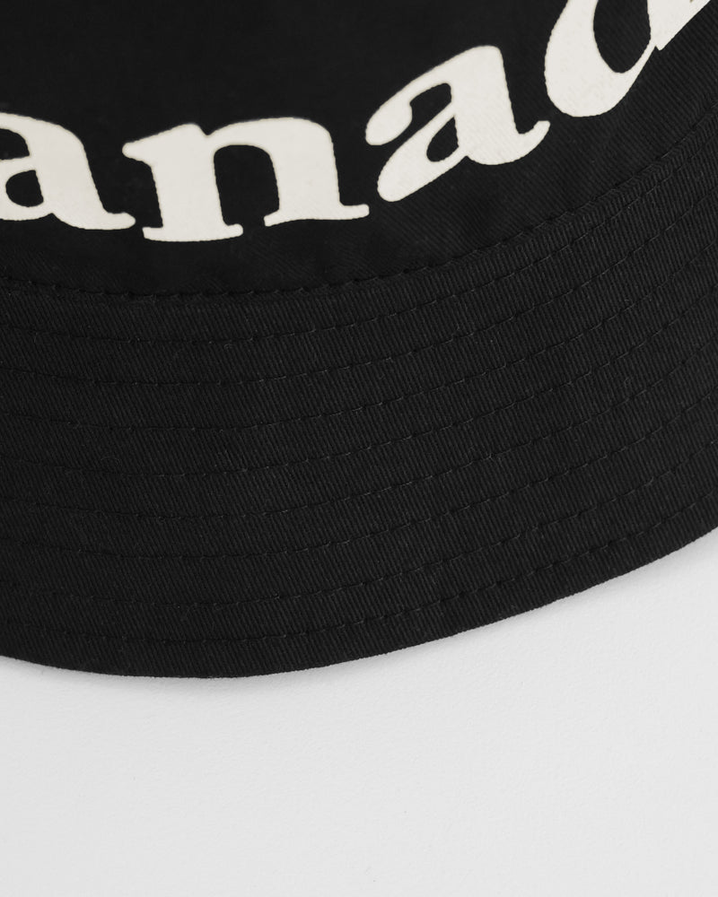 Made in Canada 100% Cotton Wordmark Bucket Hat Black - Province of Canada
