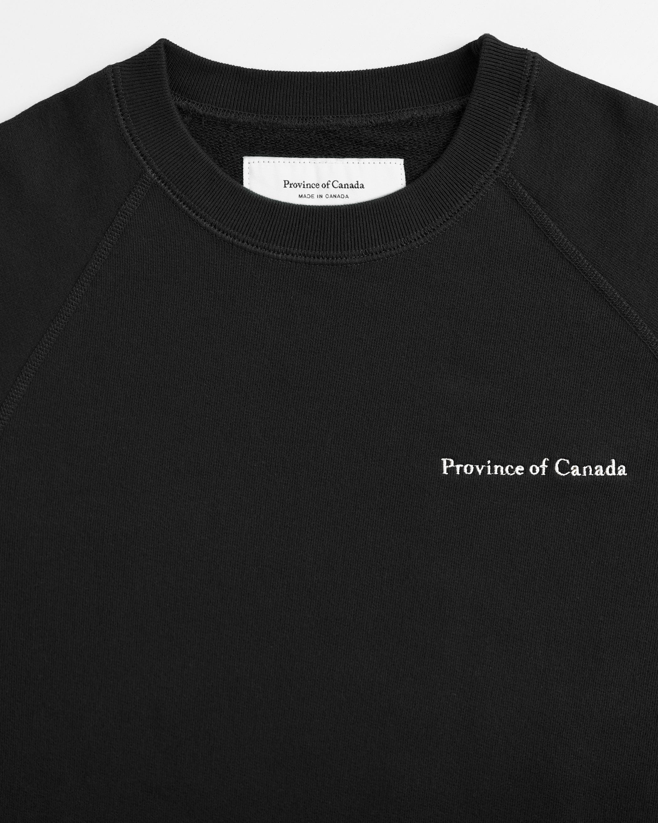 French Terry Sweatshirt Black - Made in Canada - Unisex – Province