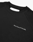 French Terry Sweater Black - Unisex - Province of Canada