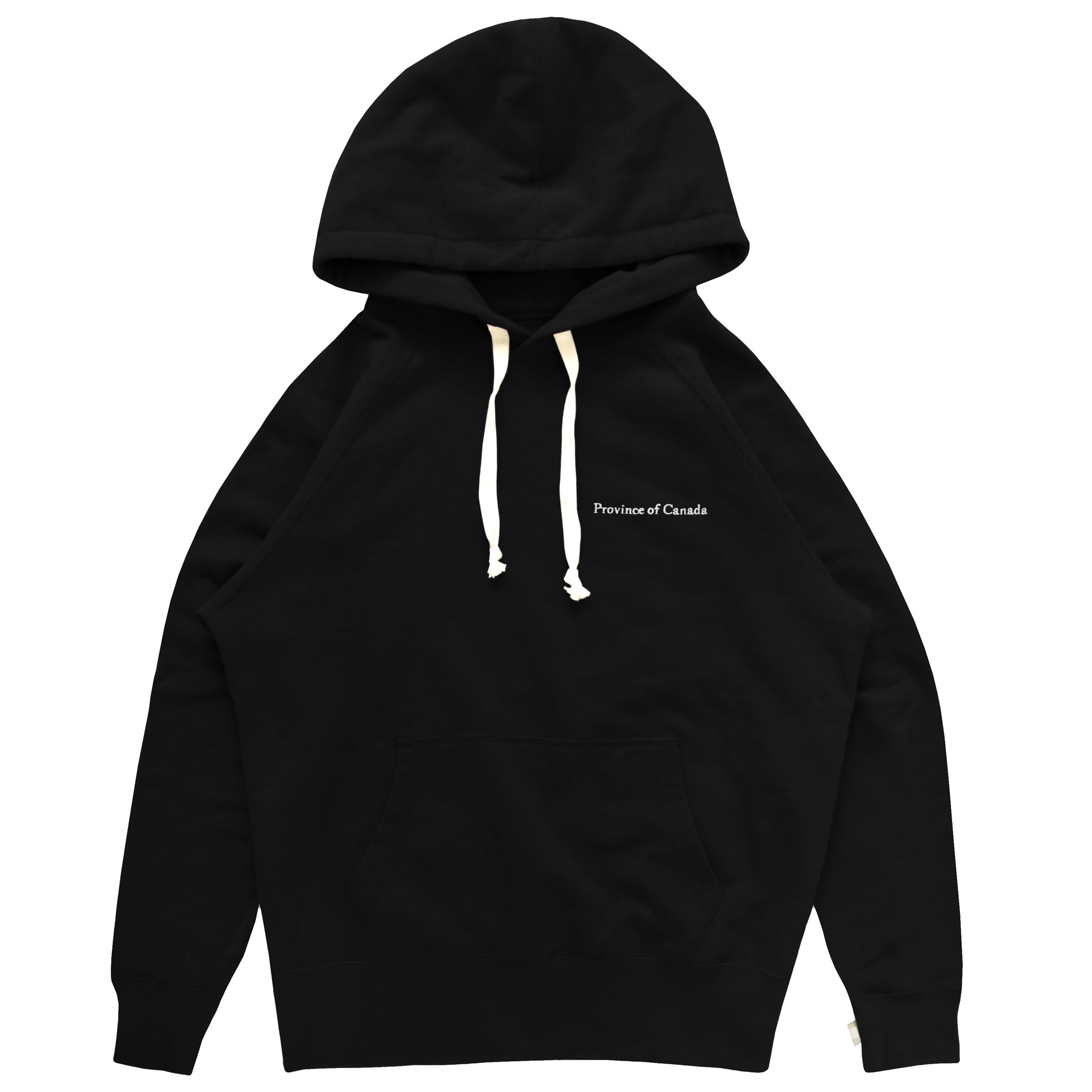 French Terry Hoodie Black Unisex Made in Canada Province of