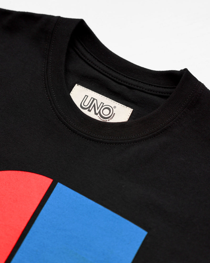 UNO Wild Card Long Sleeve Tee Black Unisex - Made in Canada - Province of Canada