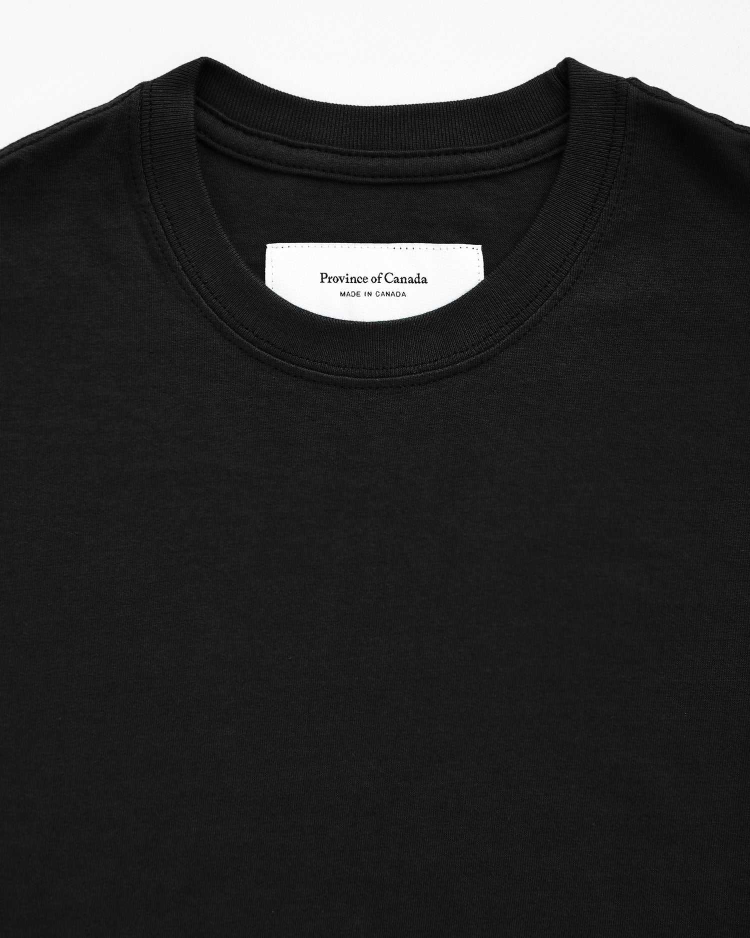 Monday Crop Top Tee Black - Made in Canada - Province of Canada