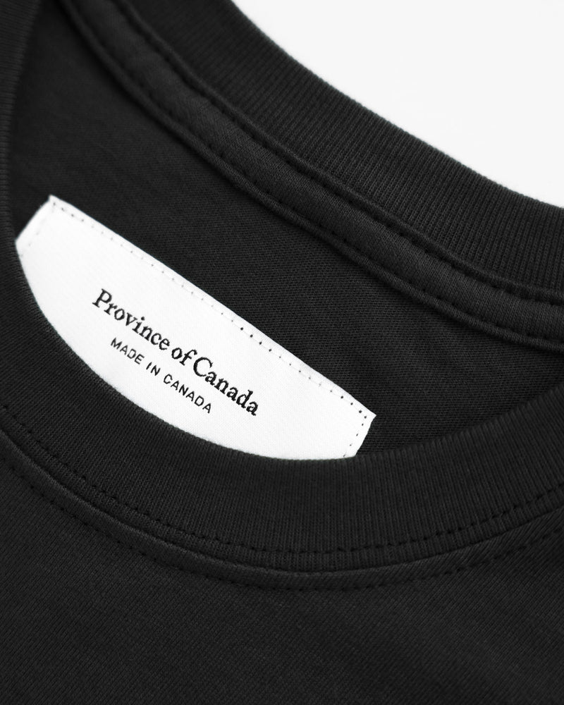 Monday Crop Top Tee Black - Made in Canada - Province of Canada