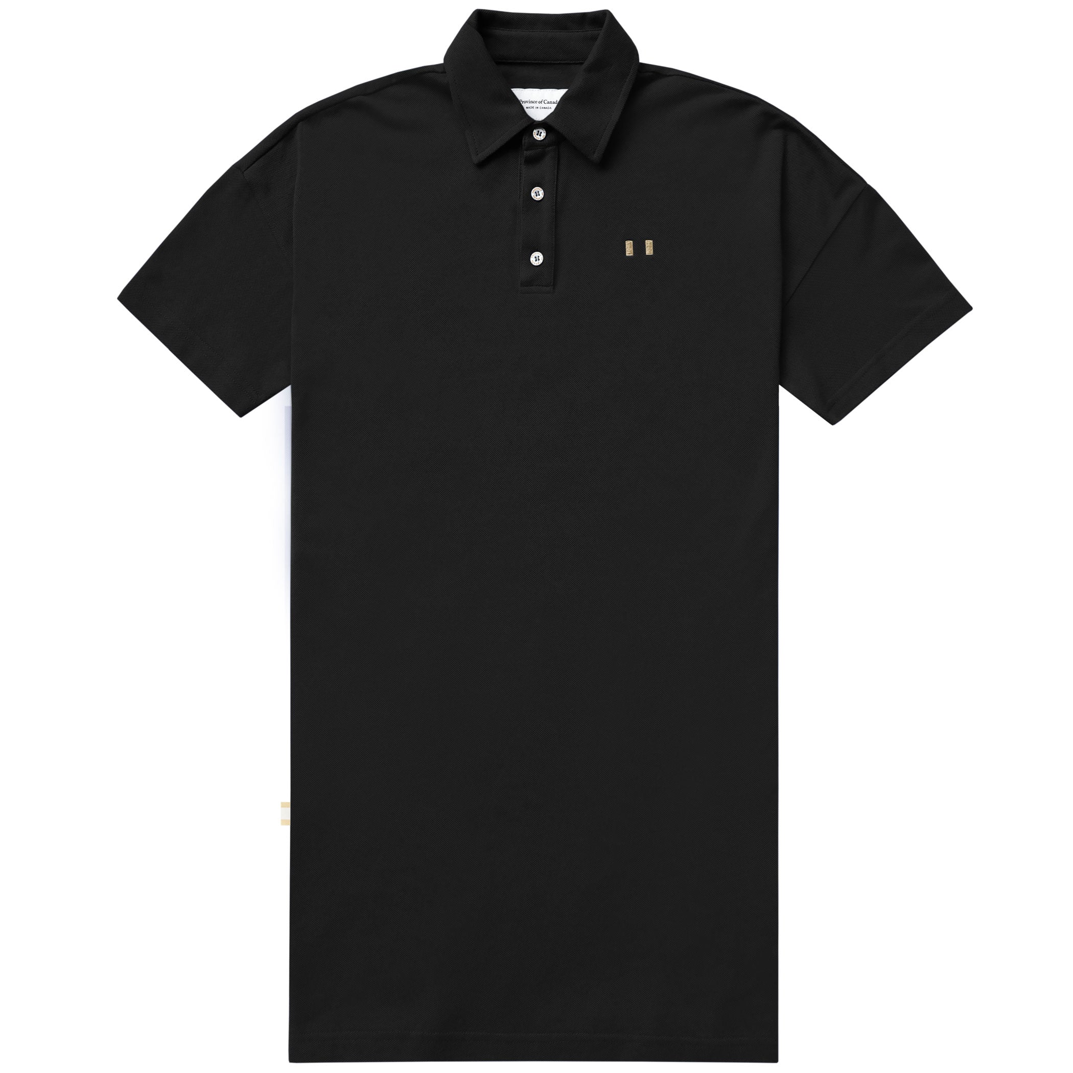 Made in Canada Flag Polo Dress Black - Province of Canada