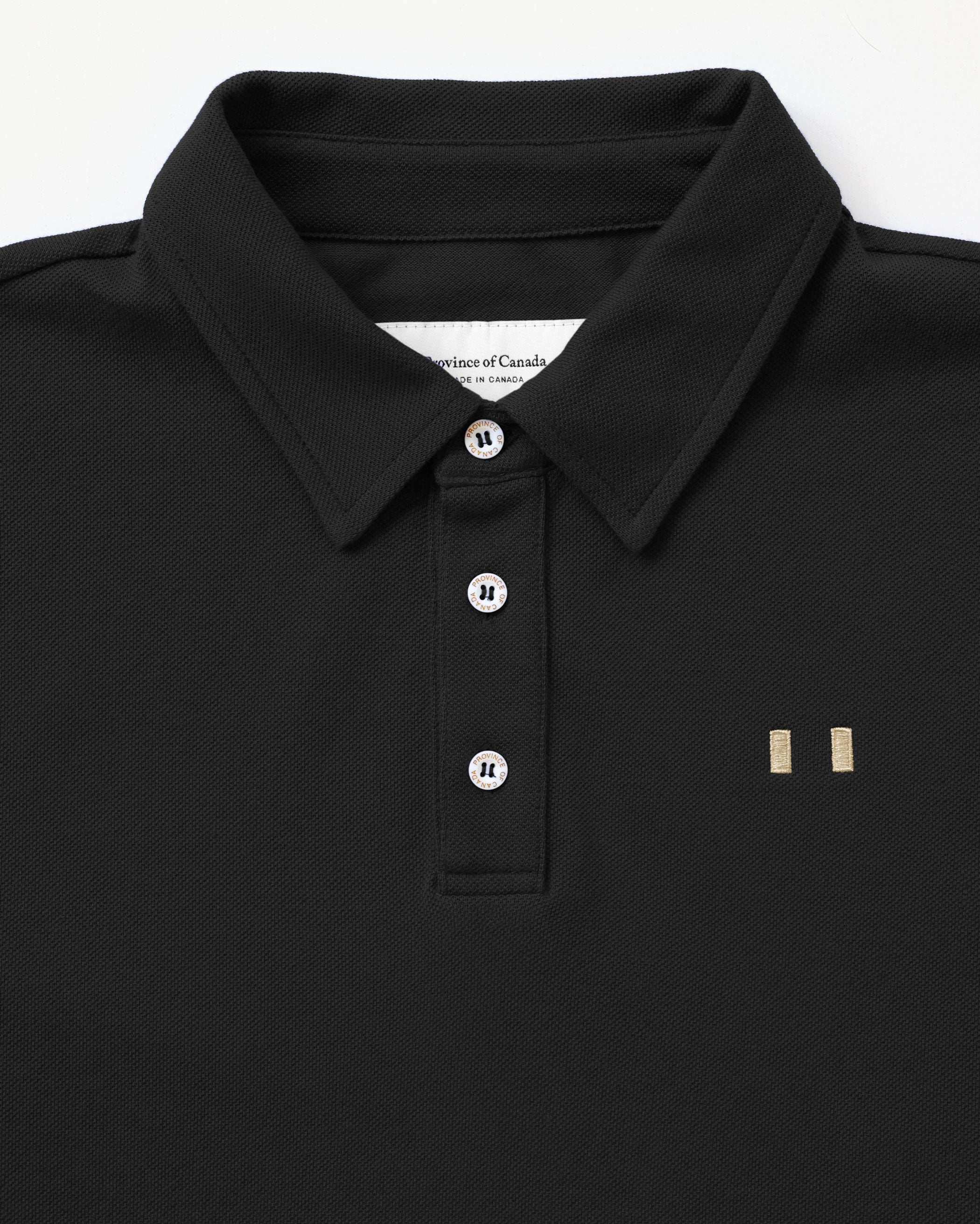 Made in Canada Flag Polo Dress Black - Province of Canada