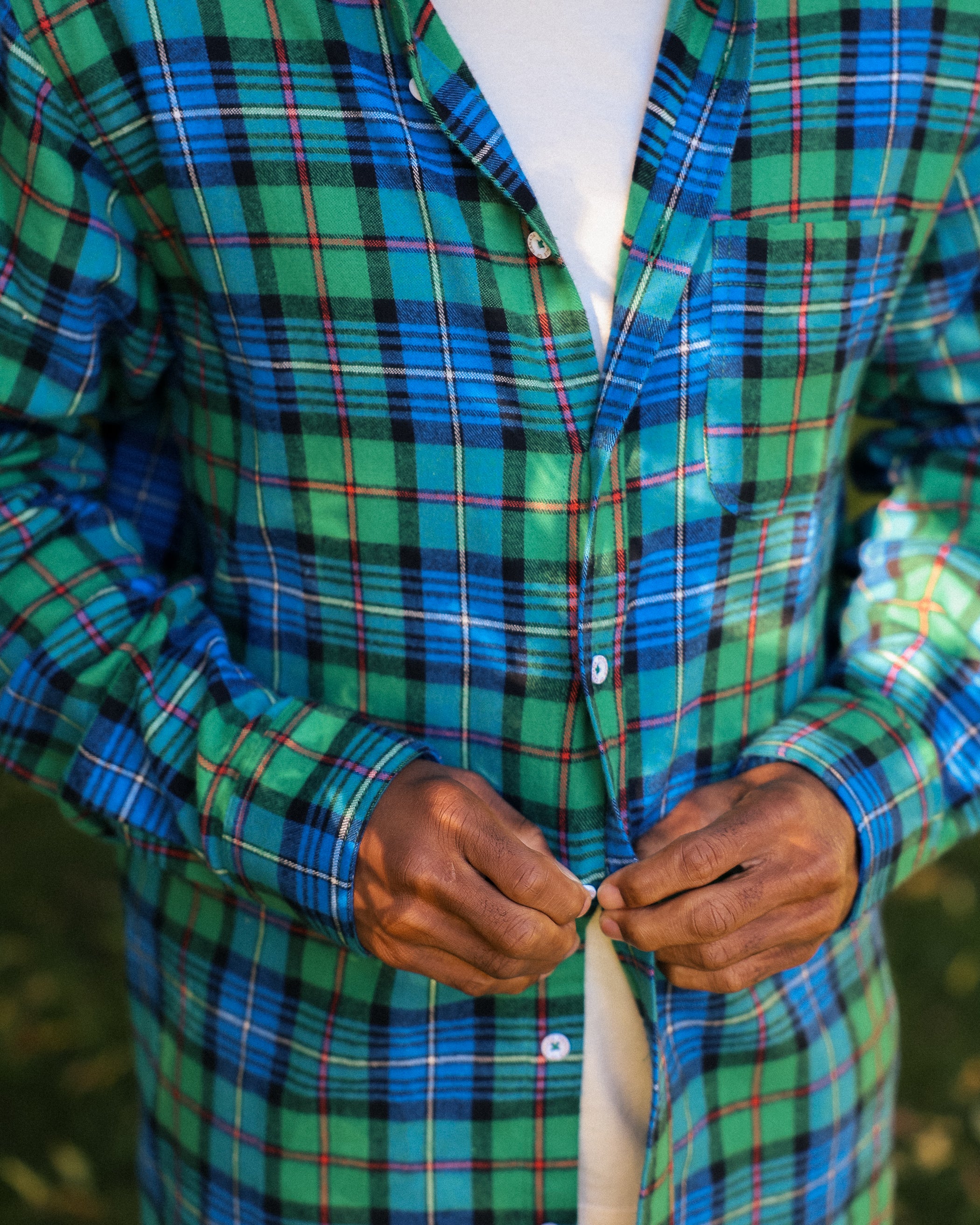 シャツ/ブラウス(長袖/七分) plaid flannel shirt Evergreen Plaid Flannel Shirt - Unisex - Made in Canada - Province