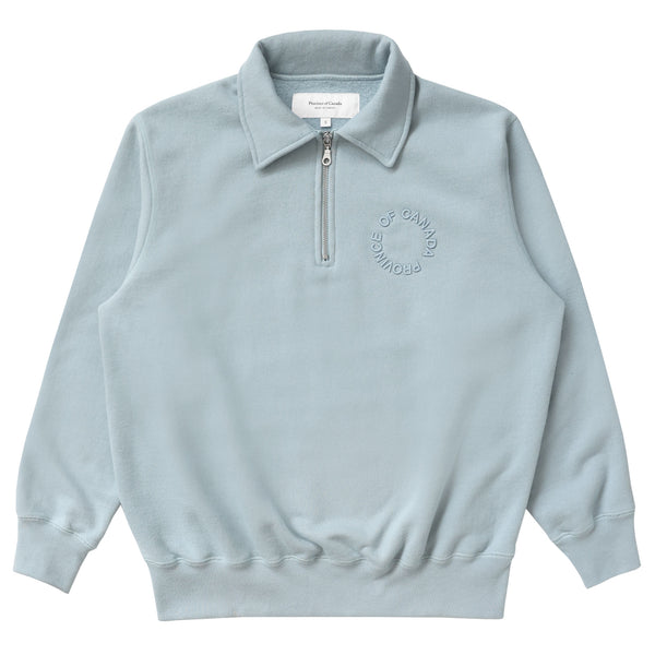 Half Zip Fleece Sweatshirt Blueish - Unisex – Province of Canada