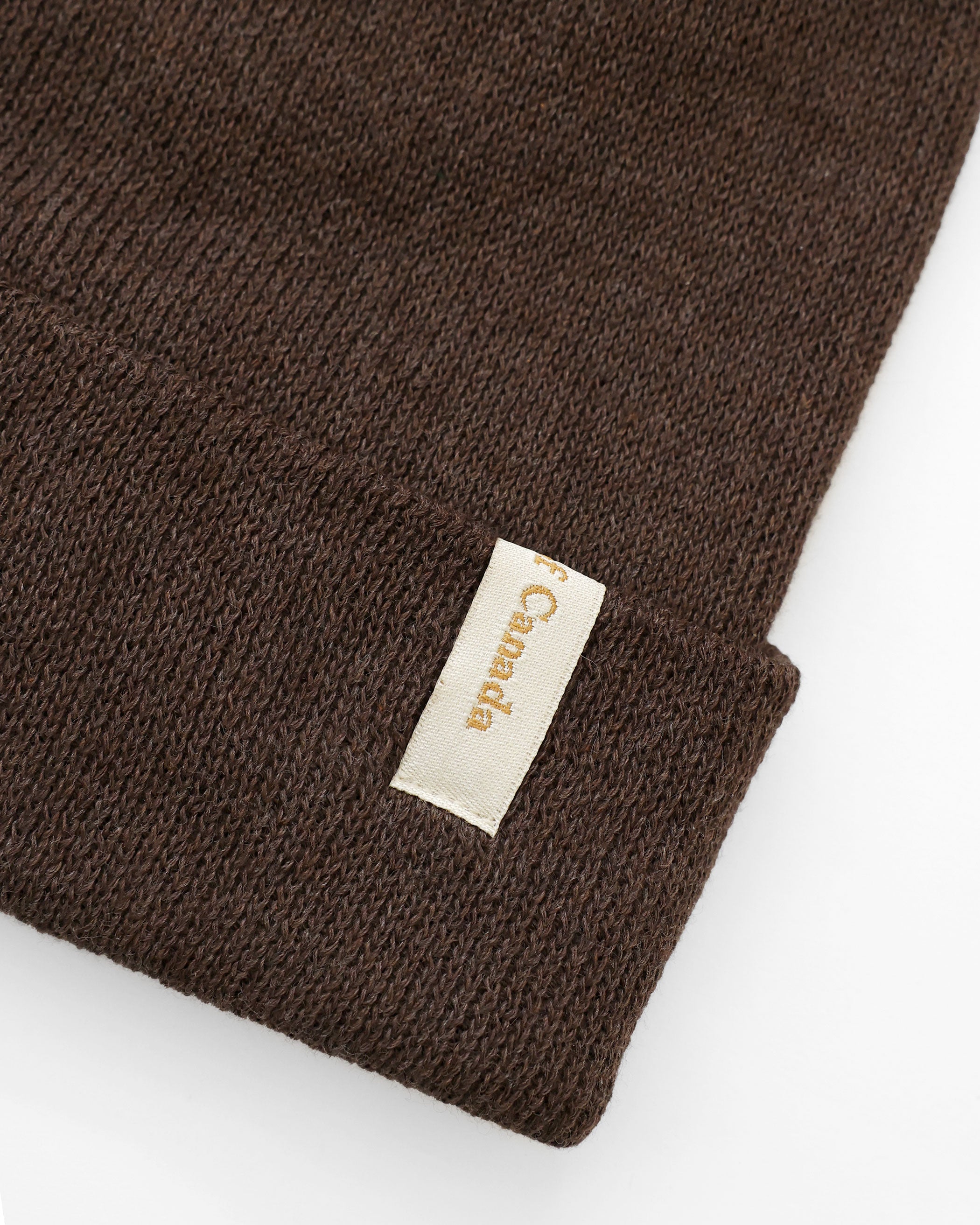 Made in Canada Fine Ribbed Cotton Toque Brown - Province of Canada